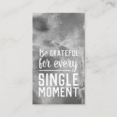 Pay it Forward Random Kindness Gratitude Silver Visitekaartje (Voorkant)