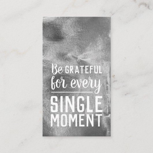 Pay it Forward Random Kindness Gratitude Silver Visitekaartje (Voorkant)