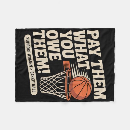 Pay Them What You Owe Them Basketball Support _1  Fleece Deken (Voorkant (Horizontaal))