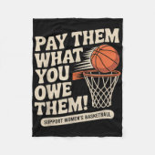Pay Them What You Owe Them Basketball Support _1  Fleece Deken (Voorkant)