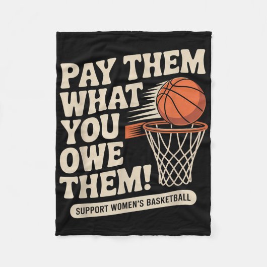 Pay Them What You Owe Them Basketball Support _1  Fleece Deken (Voorkant)