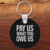 Pay Them What You Owe Them Support Women’s Basketb Sleutelhanger (Voorkant)