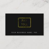 Pay Toll Sign Visitekaartje (Voorkant)