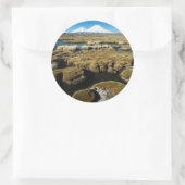 Payachalas-vulkanen Ronde Sticker (Tas)