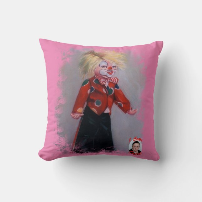 Payaso/Pallaso/Clown Kussen (Voorkant)