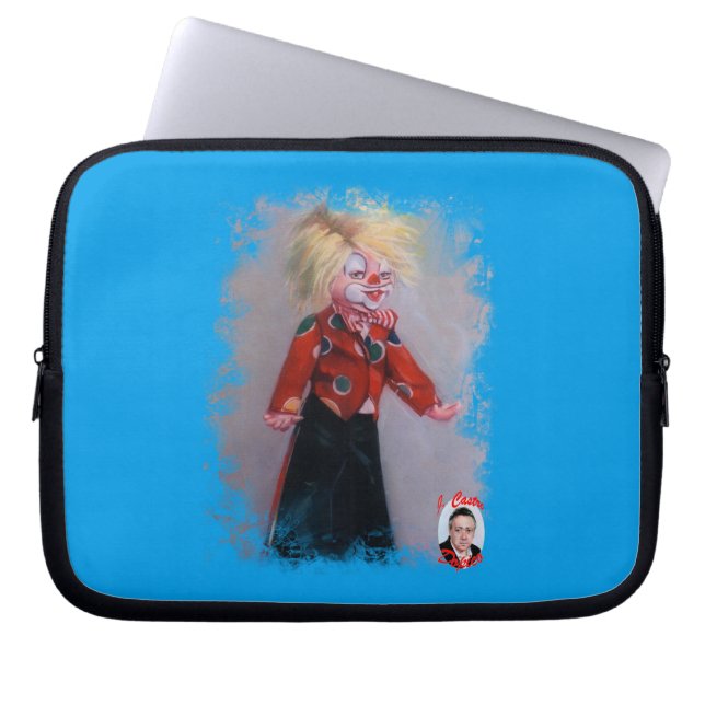 Payaso/Pallaso/Clown Laptop Sleeve (Voorkant)