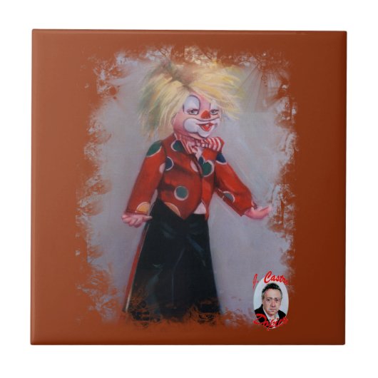 Payaso/Pallaso/Clown Tegeltje (Voorkant)