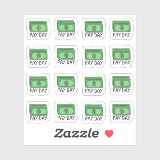 Payday Paycheck Planner Financiering Tracker Plann Sticker (Vel)