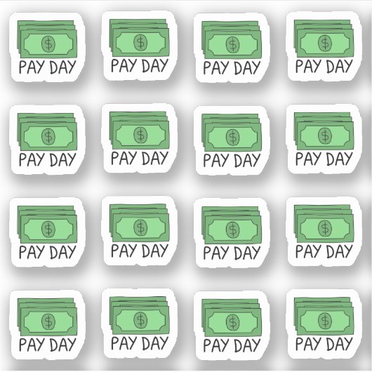 Payday Paycheck Planner Financiering Tracker Plann Sticker (Voorkant)