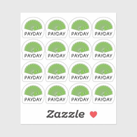 Payday Paycheck Salaris Budget Tracker Bujo Planne Sticker (Vel)