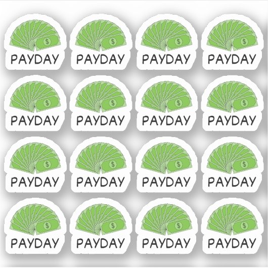 Payday Paycheck Salaris Budget Tracker Bujo Planne Sticker (Voorkant)