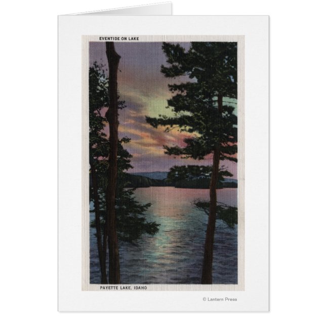 Payette Lake, ID - Evintide op Lake Scene (Voorkant)