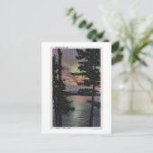 Payette Lake, ID - Evintide op Lake Scene Briefkaart (Staand voorkant)