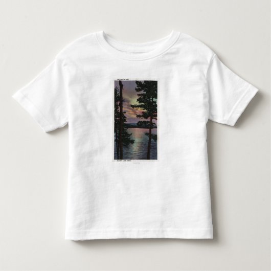 Payette Lake, ID - Evintide op Lake Scene Kinder Shirts (Voorkant)