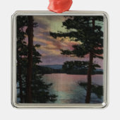 Payette Lake, ID - Evintide op Lake Scene Metalen Ornament (Voorkant)