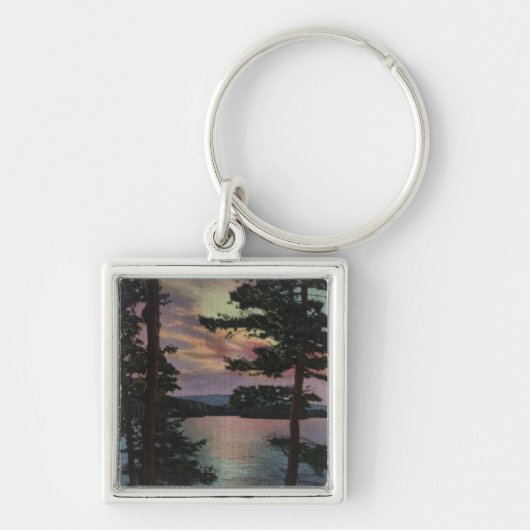 Payette Lake, ID - Evintide op Lake Scene Sleutelhanger (Voorkant)