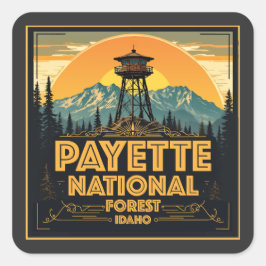 Payette National Forest, Idaho Vierkante Sticker