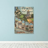 Payette Nat'l Forest, Idaho - Large Letter Scene Canvas Afdruk (Insitu (Houten vloer))