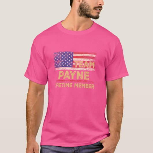 Payne Achternaam Shirt Team Payne Levenslang Lid (Voorkant)