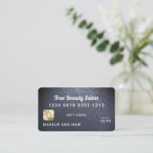 Payne Grey Glitter Credit Kaart Cadeaubon Visitekaartje (Staand voorkant)