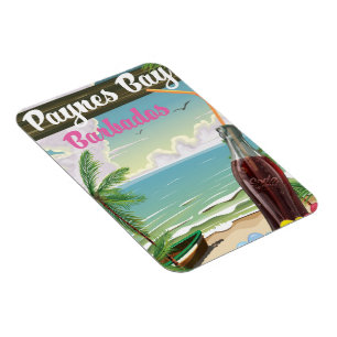 Paynes Bay Barbados vintage stijl reisposter Magneet