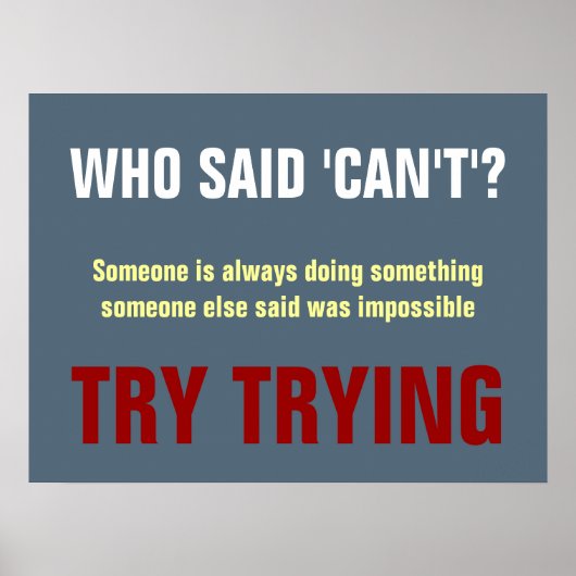 Payne's Grijze Rood die zei dat hij geen gedrukte  Poster (Voorkant)