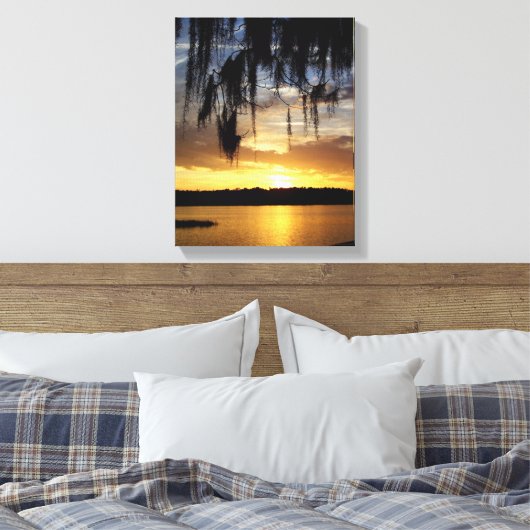 Paynes Prairie Florida Sunset Canvas Afdruk (Insitu (Slaapkamer))