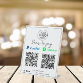 PayPal Cash-app Contactloos mobiel betalingsscript Reclamebord Met Voetstuk