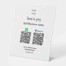 PayPal Cashapp scan om QR te betalen Voeg bedrijfs Reclamebord Met Voetstuk