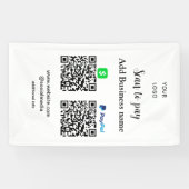 PayPal Cashapp scan om QR te betalen Voeg bedrijfs Spandoek (Horizontaal)