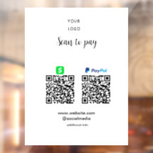Paypal Cashapp scan om te betalen QR voeg bedrijfs