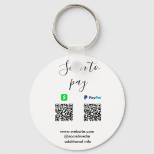 Paypal Cashapp scan om te betalen QR voeg bedrijfs Sleutelhanger