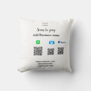 Paypal Cashapp venmo scan om te betalen QR voeg be Kussen