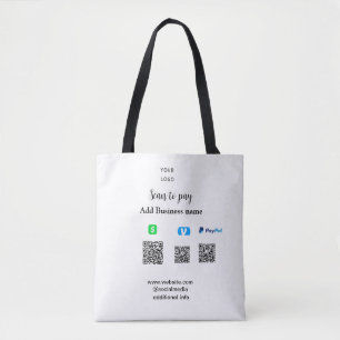 Paypal Cashapp venmo scan om te betalen QR voeg be Tote Bag