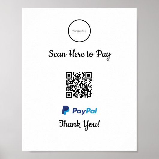 PayPal Mobiele betaling | Te betalen scannen Poster (Voorkant)