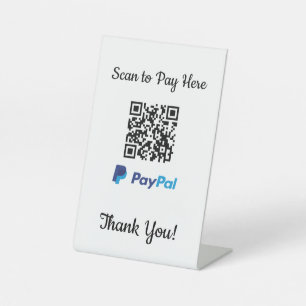 PayPal mobiele betaling Te betalen scannen Reclamebord Met Voetstuk