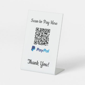 PayPal mobiele betaling | Te betalen scannen Reclamebord Met Voetstuk