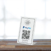 PayPal QR-code Betaling Contactloos toevoegen Logo Reclamebord Met Voetstuk