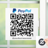 Paypal QR Code Betaling Scan naar Betalen Wit Raamsticker (Huis)