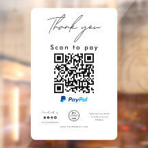 PayPal QR-code Logo Scannen naar betaling Bedankt