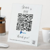 PayPal-QR-code Reclamebord Met Voetstuk (Insitu)