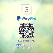 PayPal QR-code scan om vensterstickers voor bedrij Raamsticker (Vel 3)