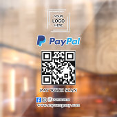 PayPal QR-code scan om vensterstickers voor bedrij Raamsticker (Vel 2)