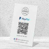 PayPal QR-code | Scannen naar zakelijke Logo betal Reclamebord Met Voetstuk