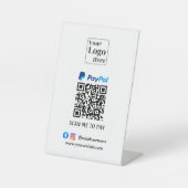 PayPal QR-code voetstuk voor uw bedrijf Reclamebord Met Voetstuk (Voorkant)