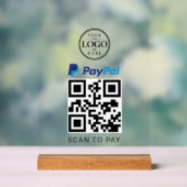 Paypal Scan om te betalen tafelmodel display (Neutraal)