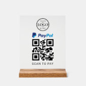 Paypal Scan om te betalen tafelmodel display (Voorkant)