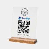 Paypal Scan om te betalen tafelmodel display (Hoek)