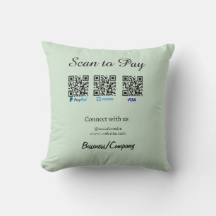 paypal venmo visa kaart scan om QR sociale media t Kussen