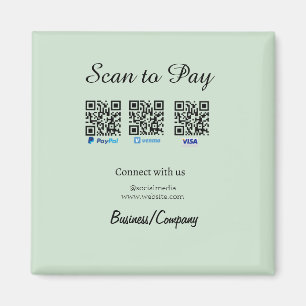 paypal venmo visa kaart scan om QR sociale media t Magneet